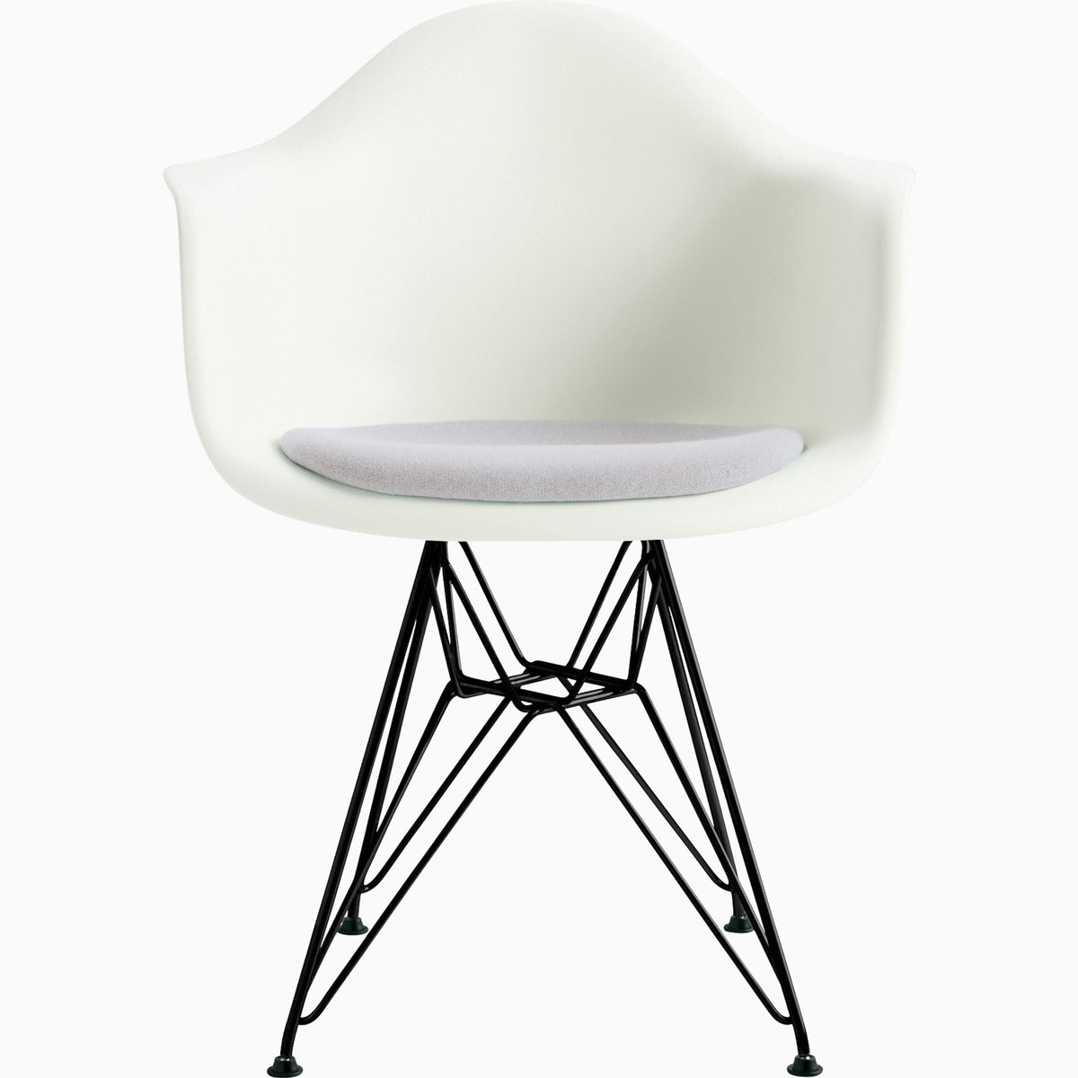 Eames Molded Wire Base Armchair With Seat Pad Armchair herman miller 