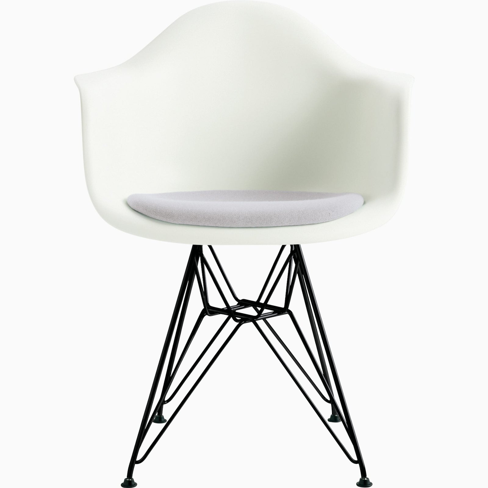 Eames Molded Wire Base Armchair With Seat Pad Armchair herman miller 