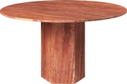 Epic Dining Table - Round Dining Tables Gubi Burnt Red Large 51.1'' 