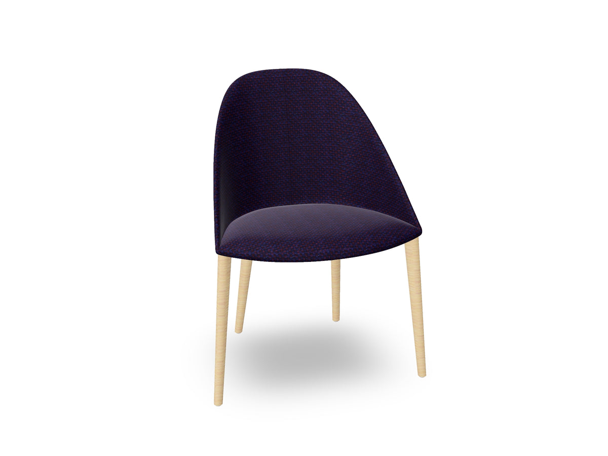 Cila Fully Upholstered Chair With Timber Oak Four-leg Base