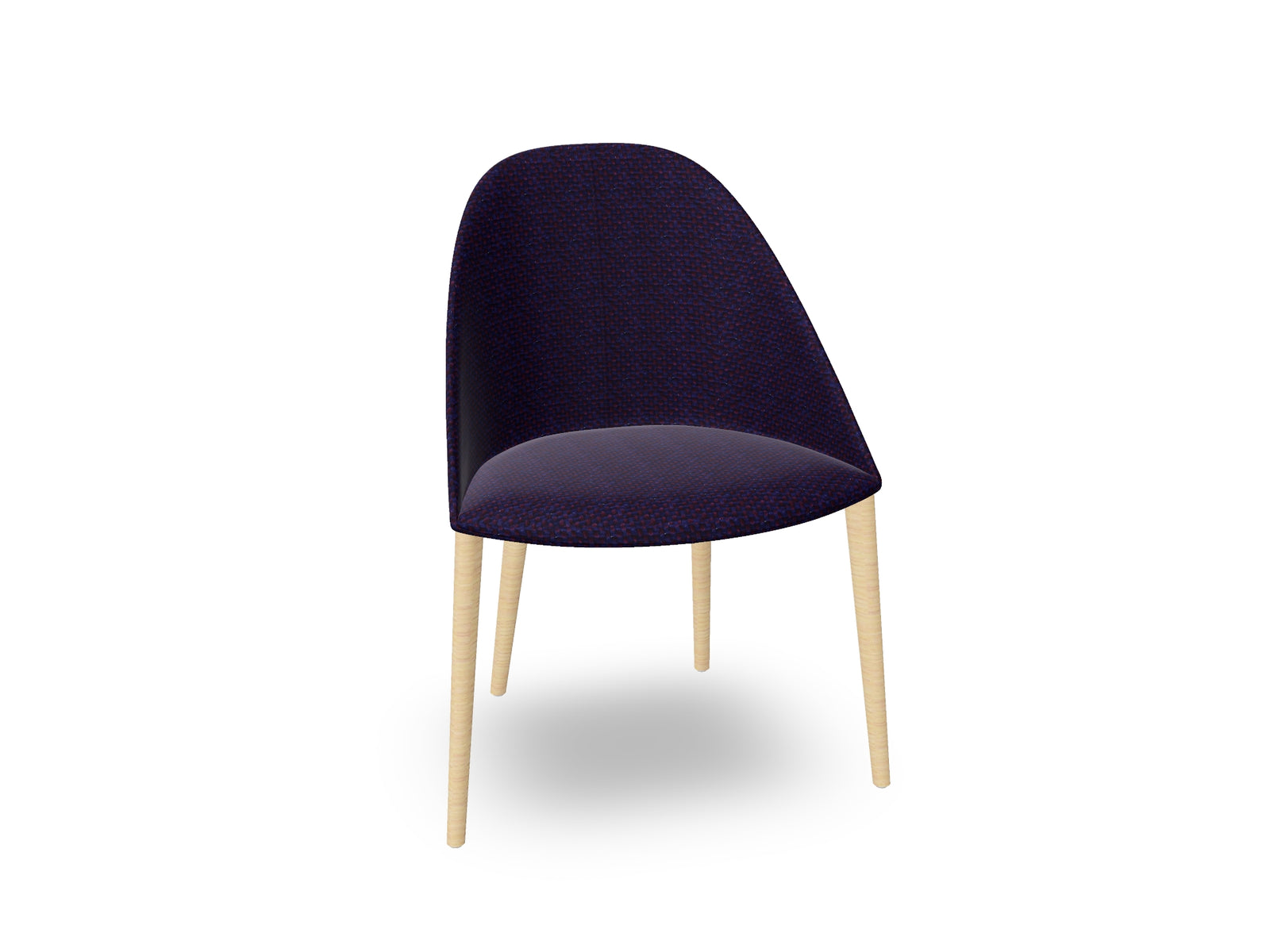 Cila Fully Upholstered Chair With Timber Oak Four-leg Base