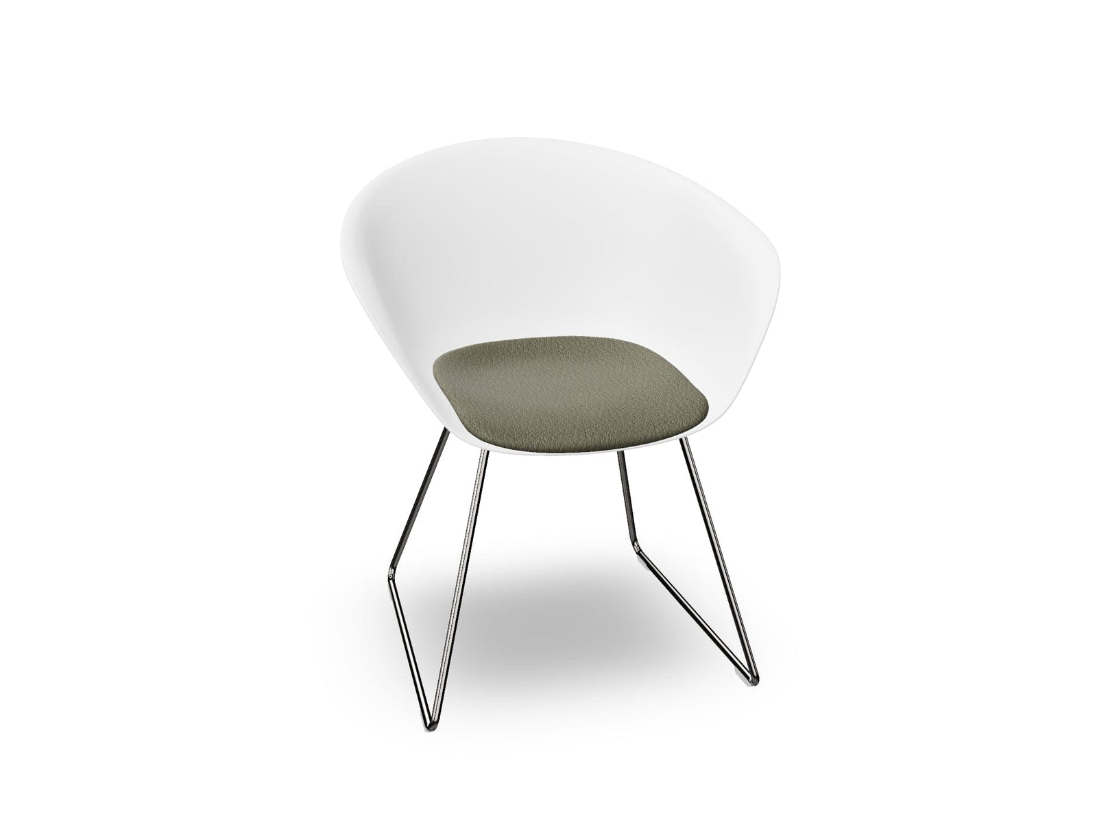 Duna 02 Sled Base Chair With Seat Cushion Chairs Arper 