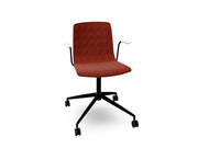 Aava 02 Fixed Trestle Base Chair With Fully Upholstered Chairs Arper 