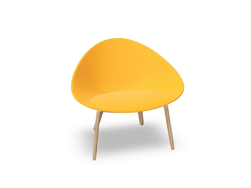 Adell 4 Leg Wood Lounge Chair With Fully Upholstered lounge chair Arper 