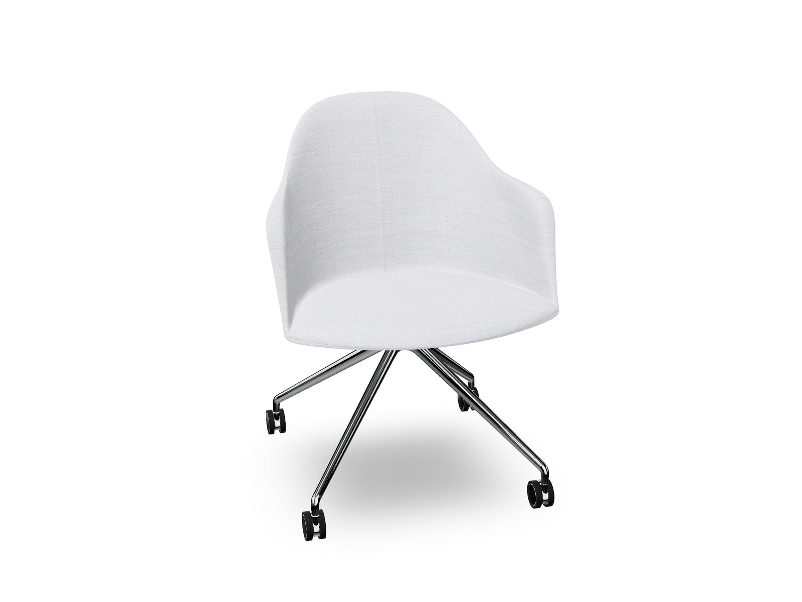 Cila fully upholstered Armchair With Fixed Trestle Base