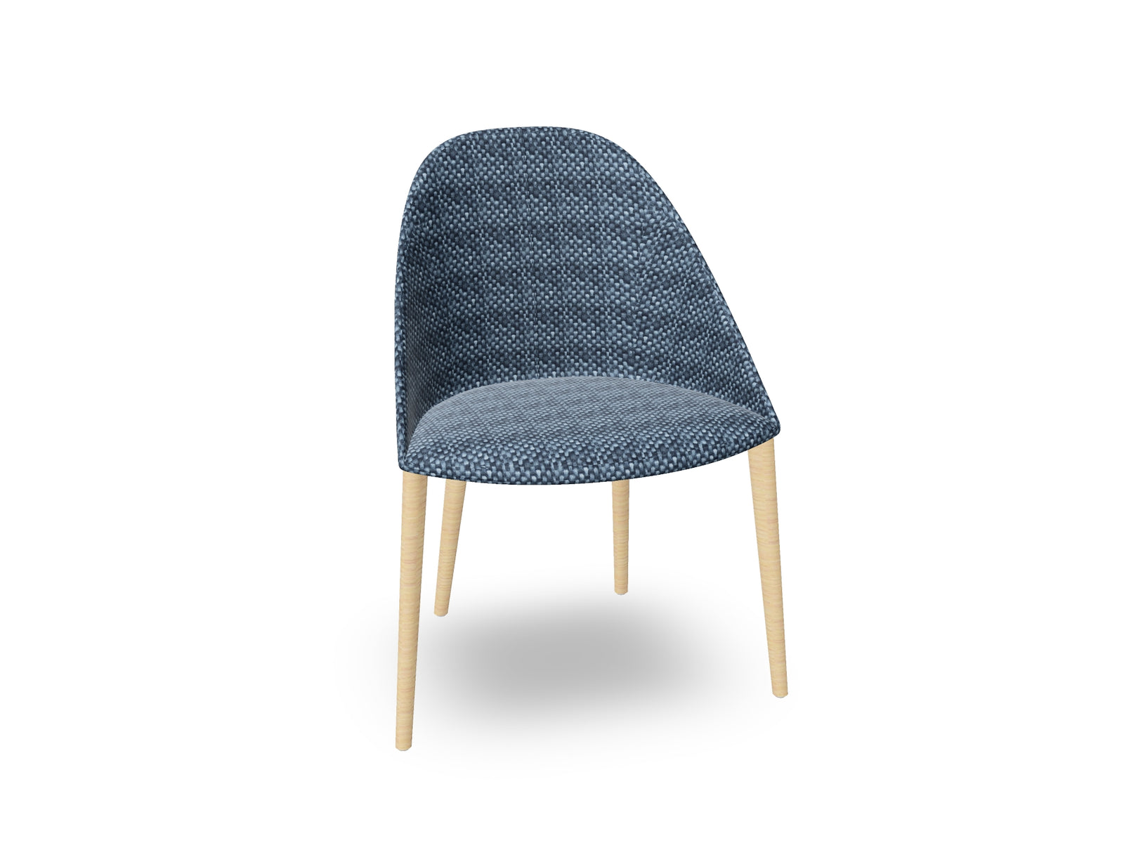 Cila Fully Upholstered Chair With Timber Oak Four-leg Base