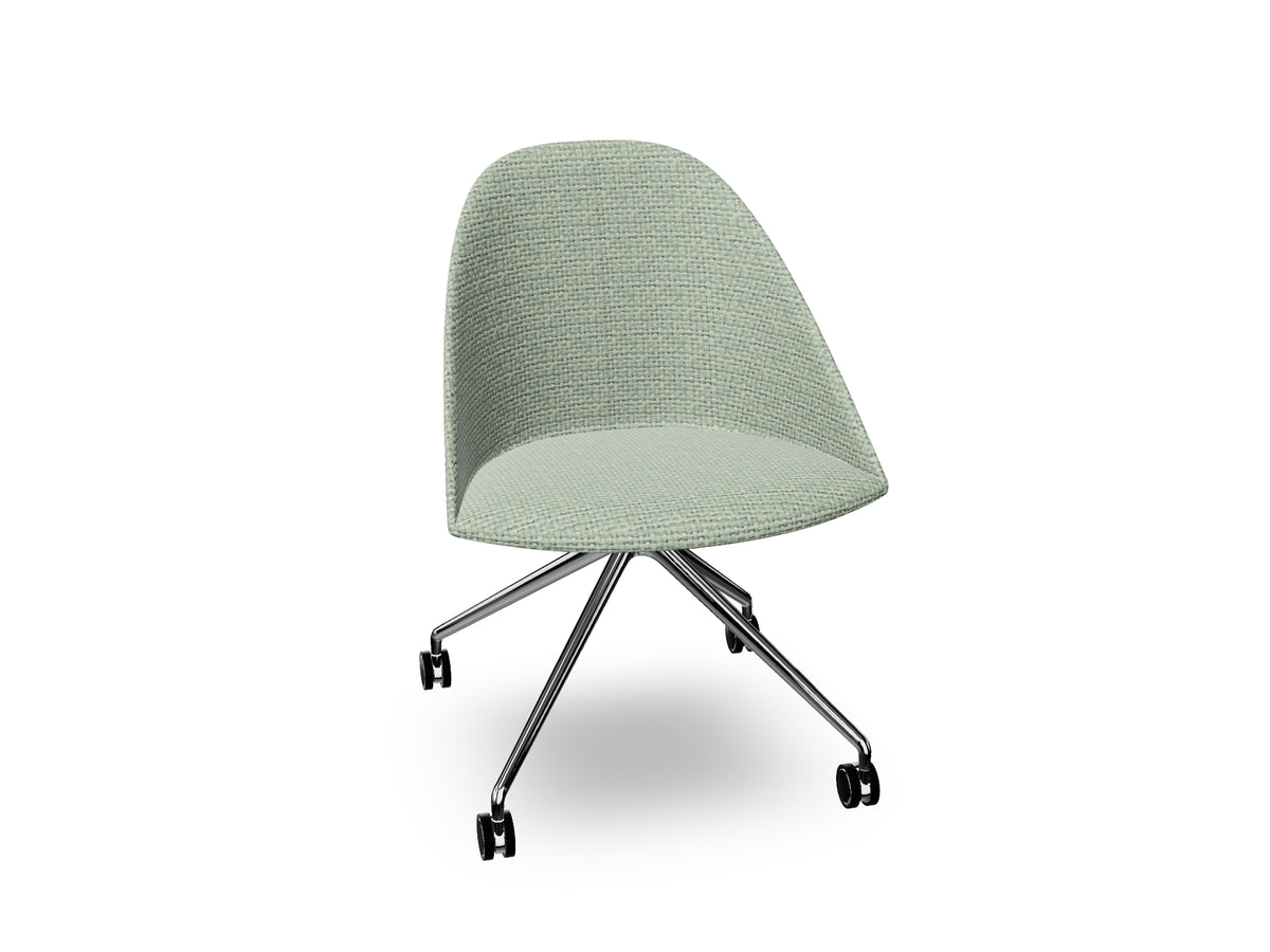 Cila Fully Upholtered Chair With Fixed Trestle Base