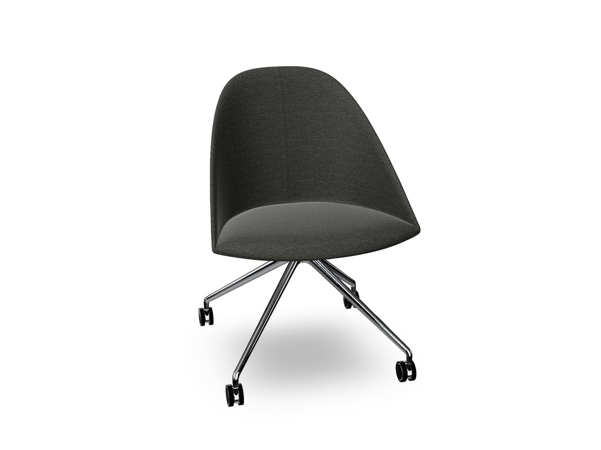 Cila Fully Upholtered Chair With Fixed Trestle Base