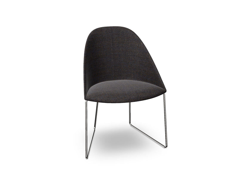 Cila Fully Upholstered Chair With Sled Base Chairs Arper 