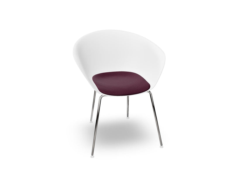 Duna 02 Four Leg Chair With Seat Cushion Chairs Arper 