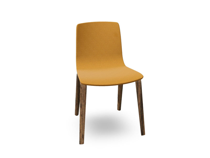 Aava 02-4 Wood Legs Chair With Fully Upholstered Chairs Arper 