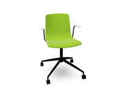 Aava 02 Fixed Trestle Base Chair With Fully Upholstered Chairs Arper 