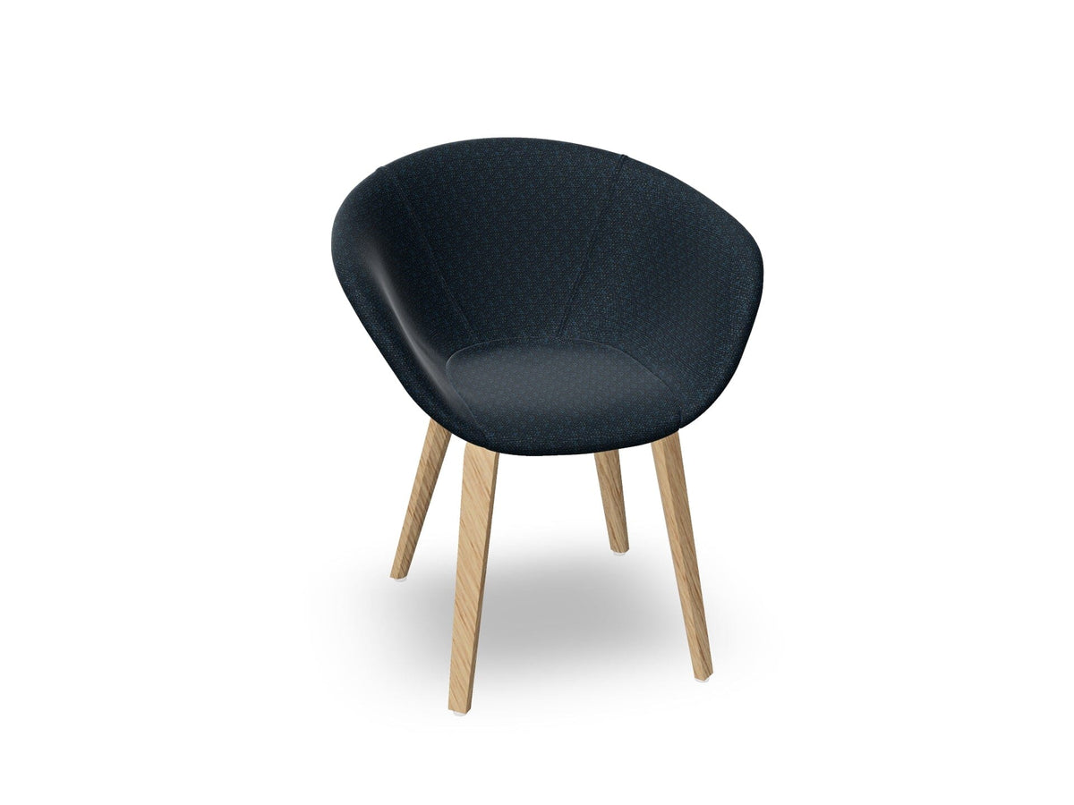 Duna 02 Wood Leg Chair With Full Upholstery Chairs Arper 