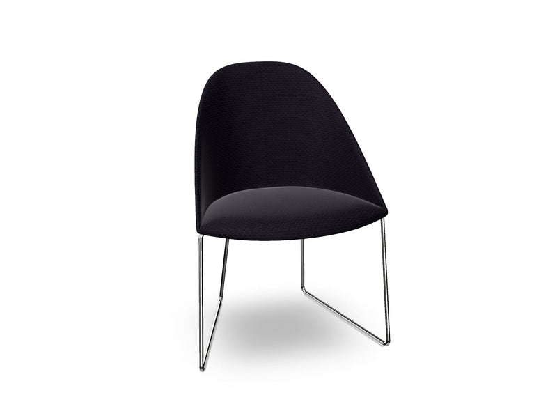 Cila Fully Upholstered Chair With Sled Base Chairs Arper 