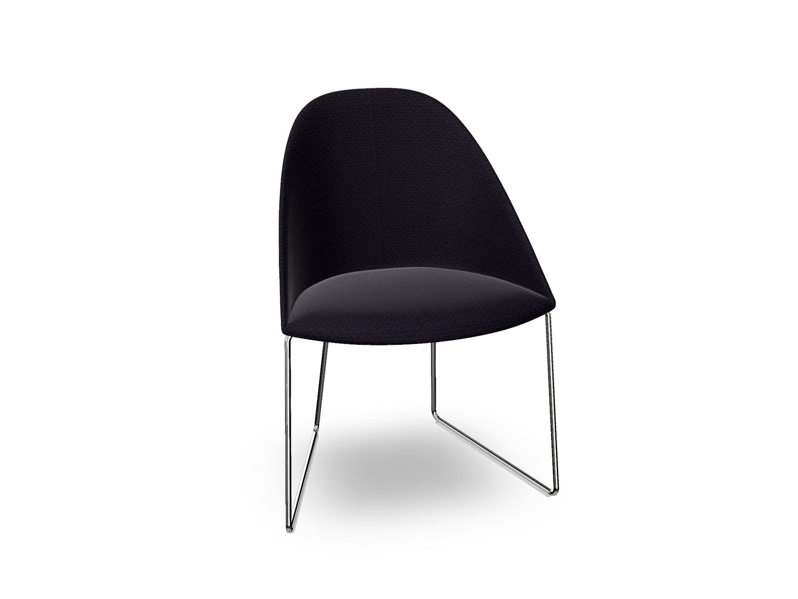 Cila Fully Upholstered Chair With Sled Base Chairs Arper 