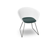 Duna 02 Sled Base Chair With Seat Cushion Chairs Arper 
