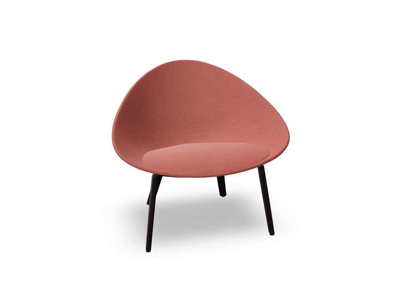Adell 4 Leg Wood Lounge Chair With Fully Upholstered lounge chair Arper 