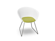 Duna 02 Sled Base Chair With Seat Cushion Chairs Arper 
