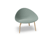 Adell 4 Leg Wood Lounge Chair With Fully Upholstered lounge chair Arper 