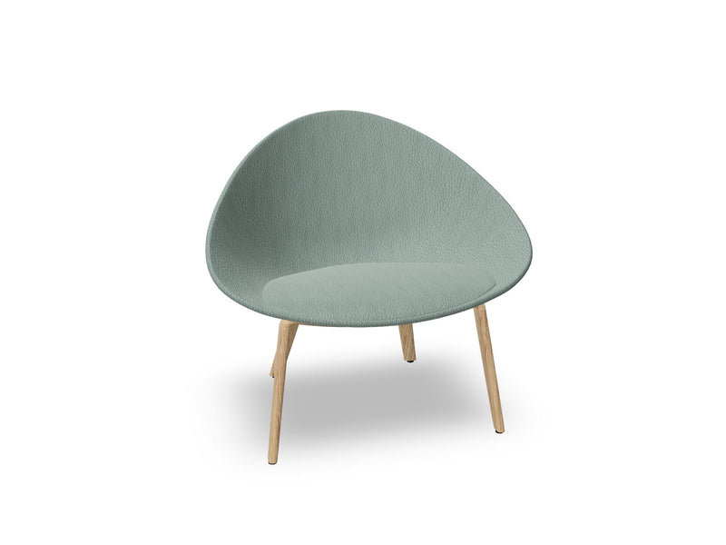 Adell 4 Leg Wood Lounge Chair With Fully Upholstered lounge chair Arper 