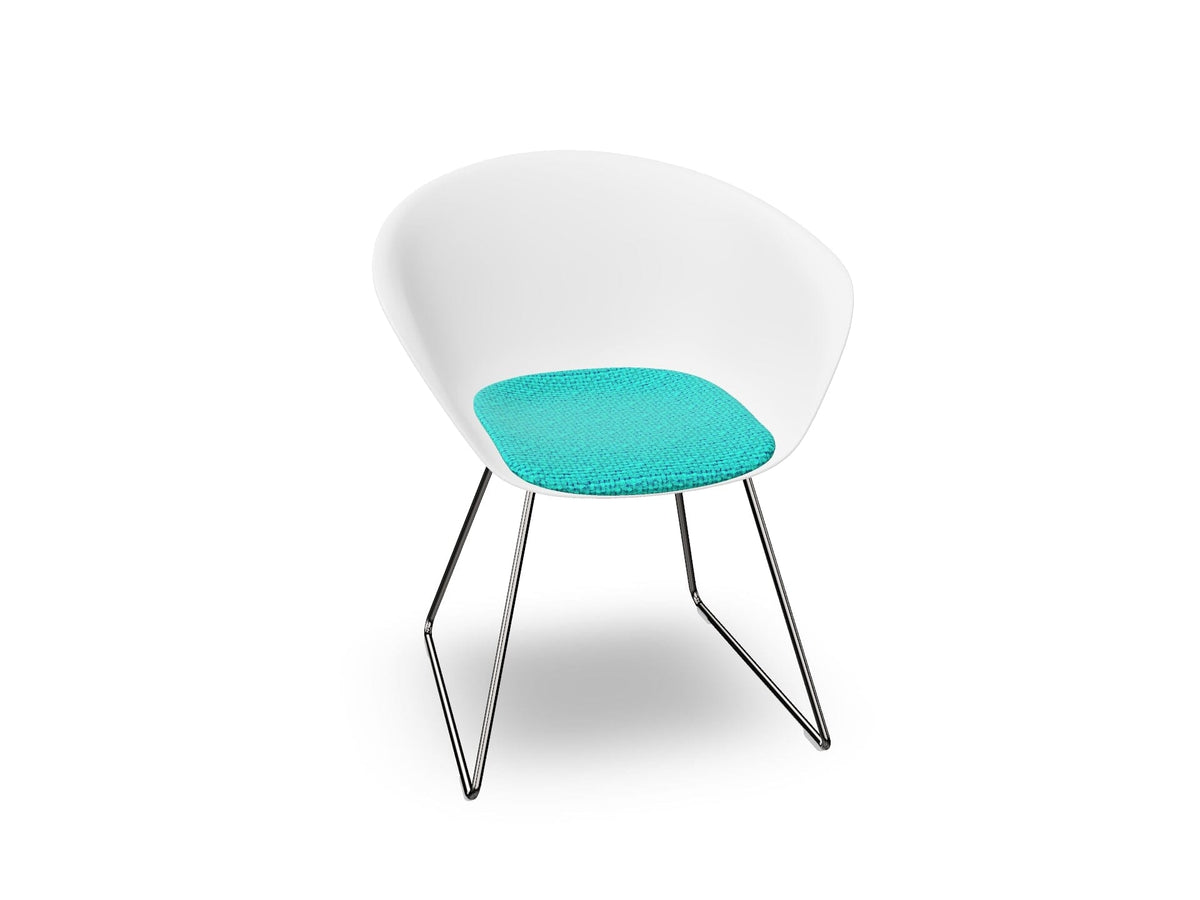 Duna 02 Sled Base Chair With Seat Cushion Chairs Arper 