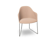 Cila Fully Upholstered Armchair With Sled Base Chairs Arper 