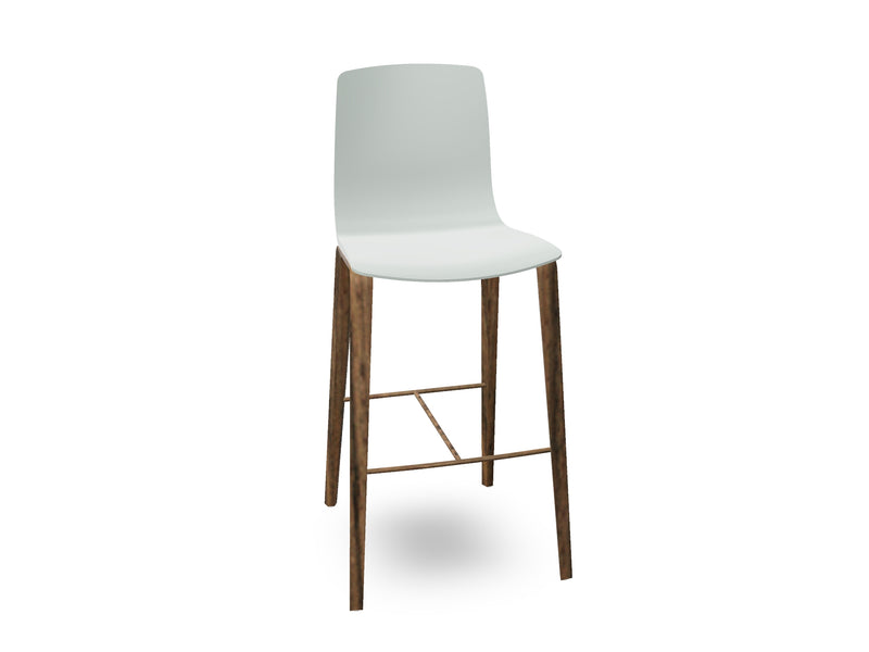 Aava 02-4 Wood Legs Polypropylene Counter & Bar Stool