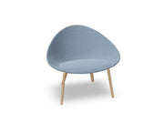 Adell 4 Leg Wood Lounge Chair With Fully Upholstered lounge chair Arper 