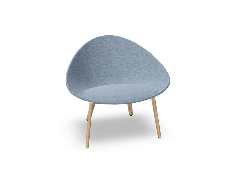 Adell 4 Leg Wood Lounge Chair With Fully Upholstered lounge chair Arper 