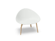 Adell 4 Leg Wood Lounge Chair With Fully Upholstered lounge chair Arper 