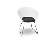 Duna 02 Sled Base Chair With Seat Cushion Chairs Arper 