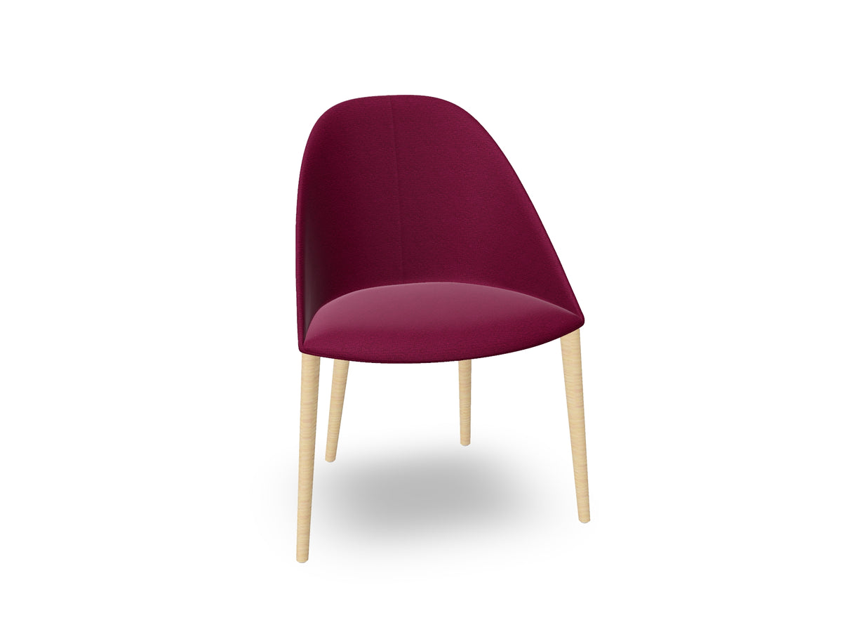Cila Fully Upholstered Chair With Timber Oak Four-leg Base