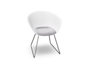 Duna 02 Sled Base Chair With Seat Cushion Chairs Arper 