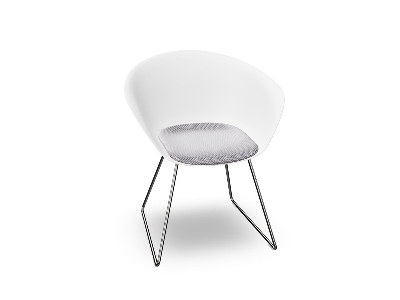 Duna 02 Sled Base Chair With Seat Cushion Chairs Arper 