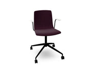 Aava 02 Fixed Trestle Base Chair With Fully Upholstered Chairs Arper 
