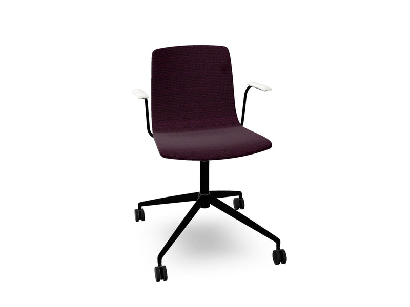 Aava 02 Fixed Trestle Base Chair With Fully Upholstered Chairs Arper 