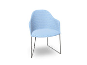 Cila Fully Upholstered Armchair With Sled Base Chairs Arper 