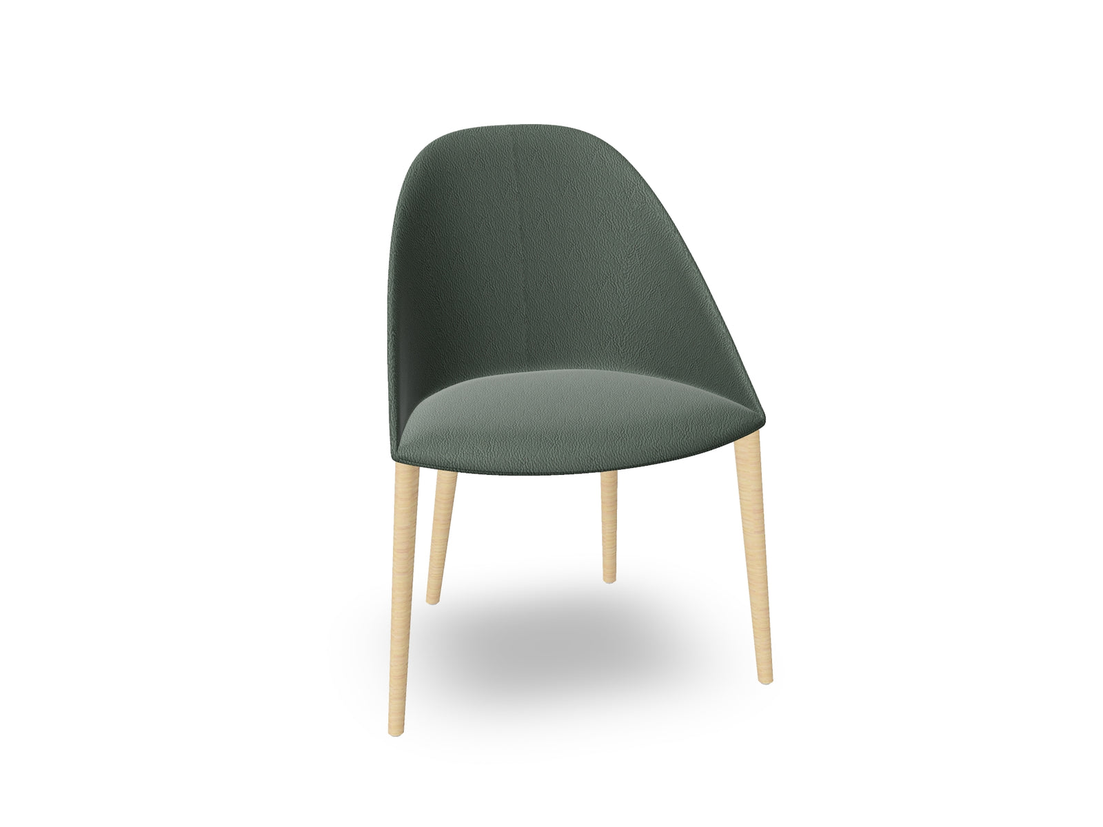 Cila Fully Upholstered Chair With Timber Oak Four-leg Base
