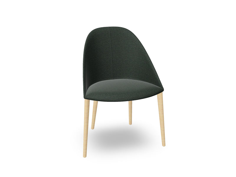 Cila Fully Upholstered Chair With Timber Oak Four-leg Base