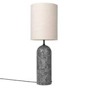Gravity Floor Lamp - XL High Floor Lamps Gubi Canvas Shade Grey Marble 