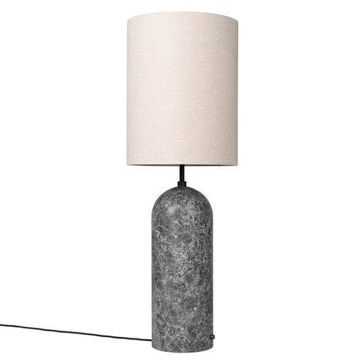 Gravity Floor Lamp - XL High Floor Lamps Gubi Canvas Shade Grey Marble 