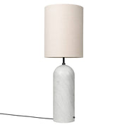 Gravity Floor Lamp - XL High Floor Lamps Gubi Canvas Shade White Marble 