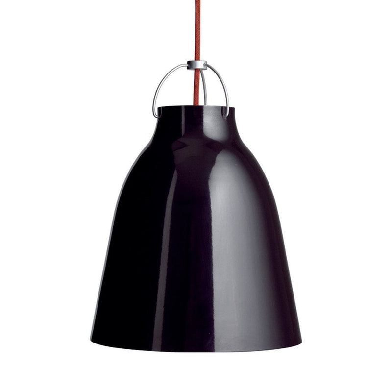 Caravaggio High Gloss Suspension Lamp hanging lamps Fritz Hansen Large (P3) - white shade - 118" L grey textile cord with wire + $720.00 