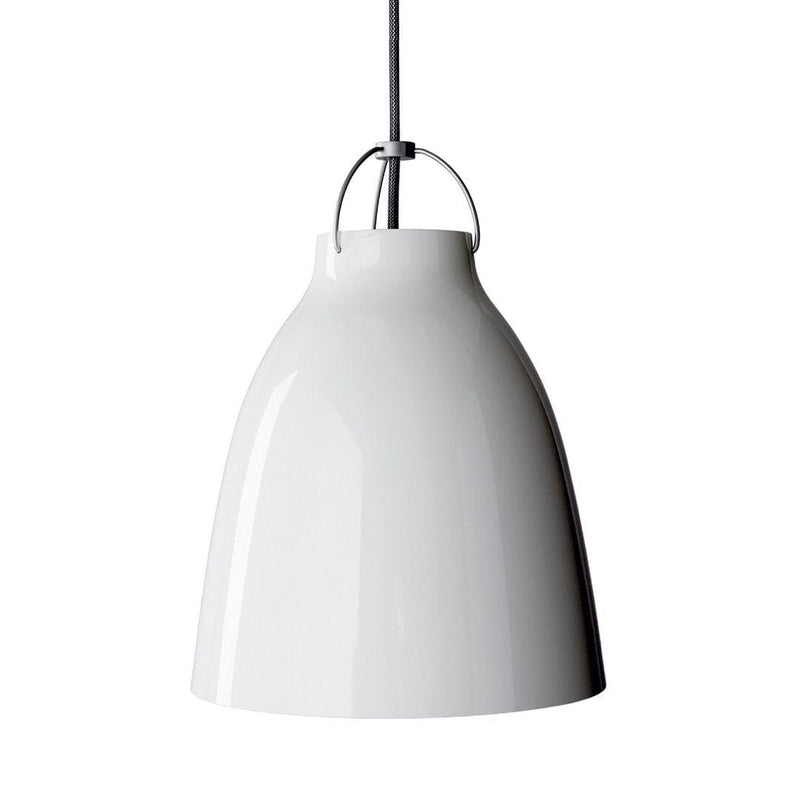 Caravaggio High Gloss Suspension Lamp hanging lamps Fritz Hansen Large (P3) - black shade - 236" L red textile cord with wire + $720.00 