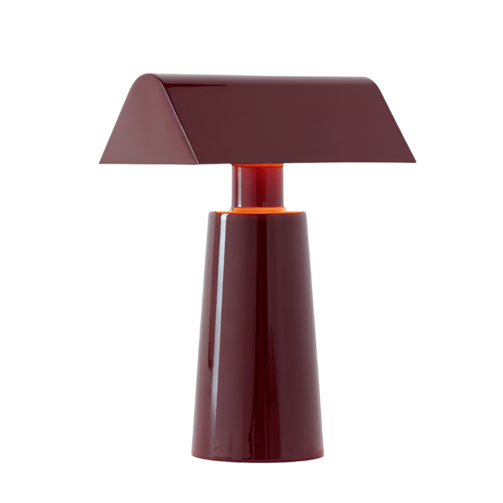 Caret Portable Table Lamp MF1 Table Lamps &amp;Tradition Dark Burgundy 