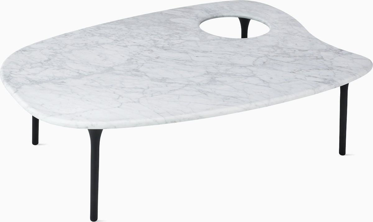 Cyclade Table Coffee Tables herman miller Low Without Bowl Carrara marble