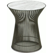 Platner Side Table side/end table Knoll Metallic Bronze Carrara marble, Satin finish 