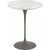 Saarinen Side Table - 16" Round side/end table Knoll Grey Carrara marble, Satin finish 