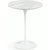 Saarinen Side Table - 16" Round side/end table Knoll White Carrara marble, Satin finish 