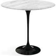 Saarinen Side Table - 22” Oval side/end table Knoll Black Carrara marble, Satin finish 